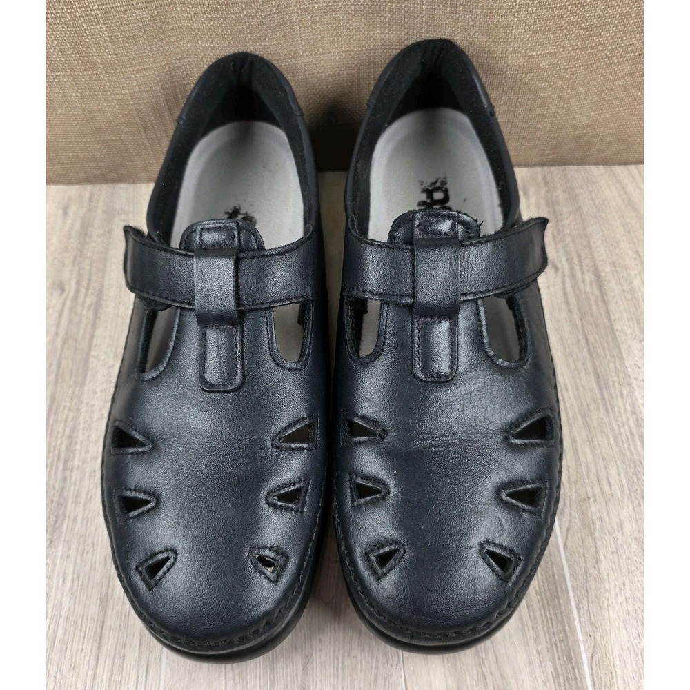SAS Roamer Shoes Womens Size 8.5M Navy Blue Leather Tripad Comfort Hook & Loop